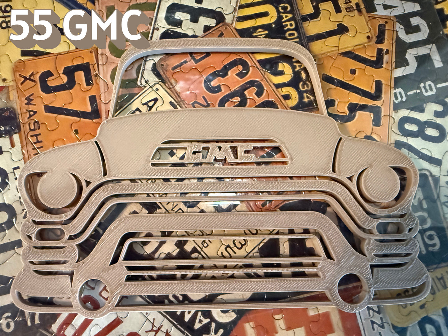 GMC Truck Grille Wall Art | Classic Truck Front Silhouettes | Retro Garage or Shop Decor | 3D Printed Wall Hanging