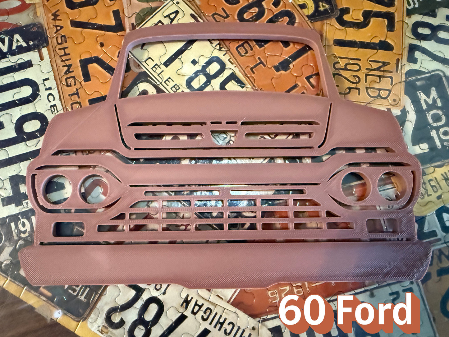 Vintage Truck Grille Wall Art – 3D Printed Classic Pickup Front Ends