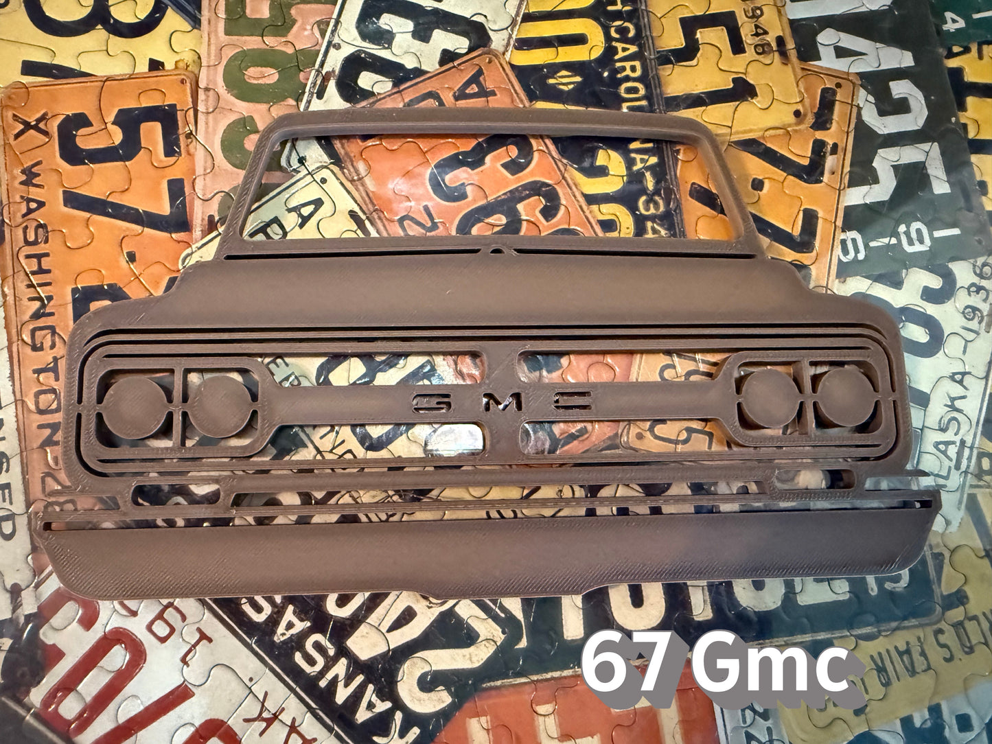 GMC Truck Grille Wall Art | Classic Truck Front Silhouettes | Retro Garage or Shop Decor | 3D Printed Wall Hanging