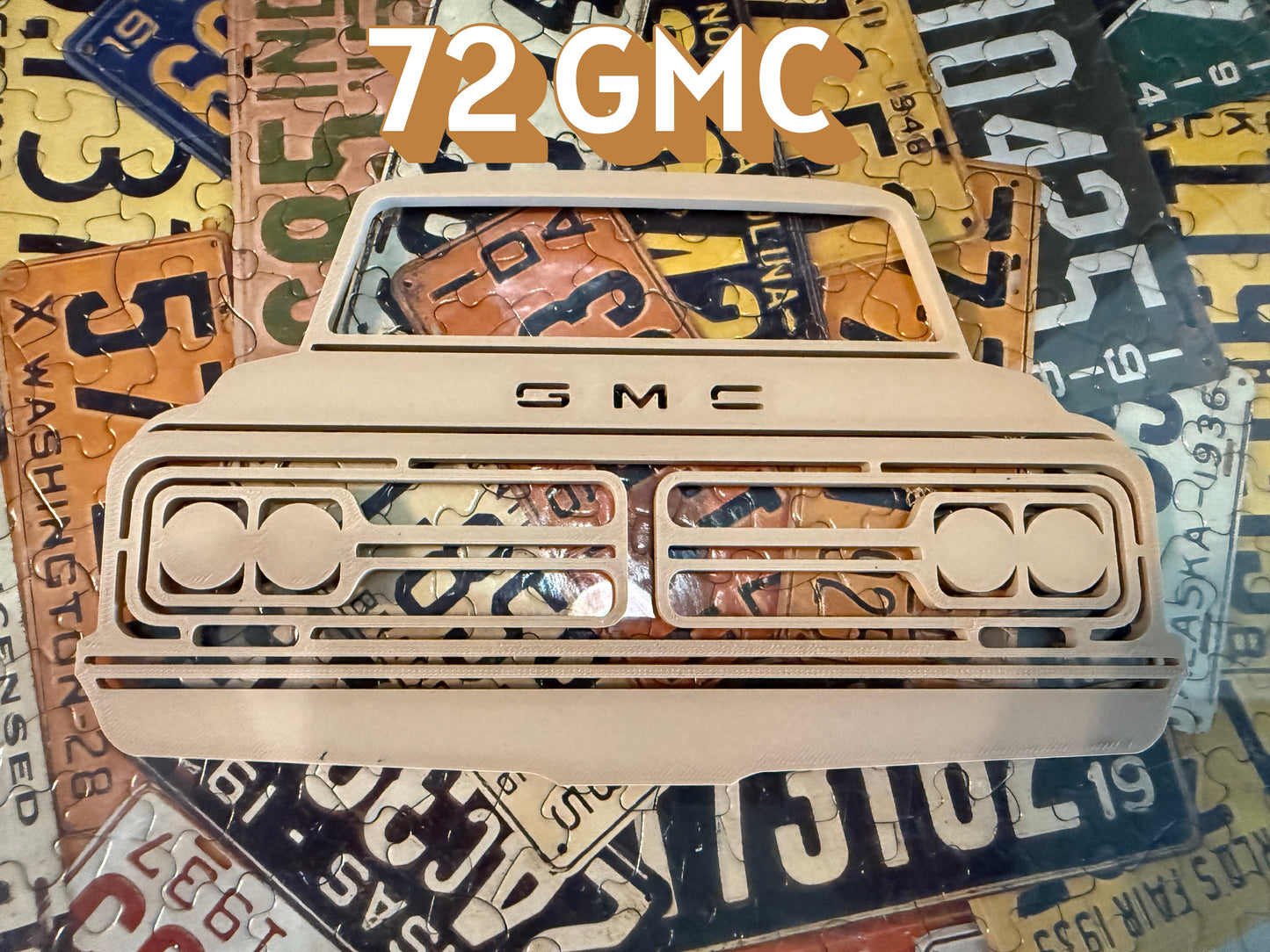 GMC Truck Grille Wall Art | Classic Truck Front Silhouettes | Retro Garage or Shop Decor | 3D Printed Wall Hanging