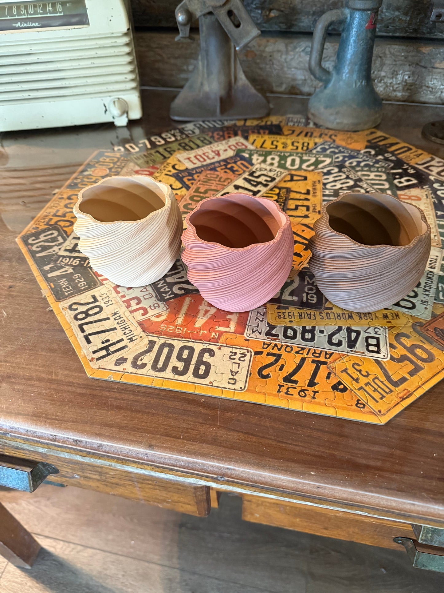 3D Printed Ripple Planter – Wavy Modern Mini Pot for Succulents