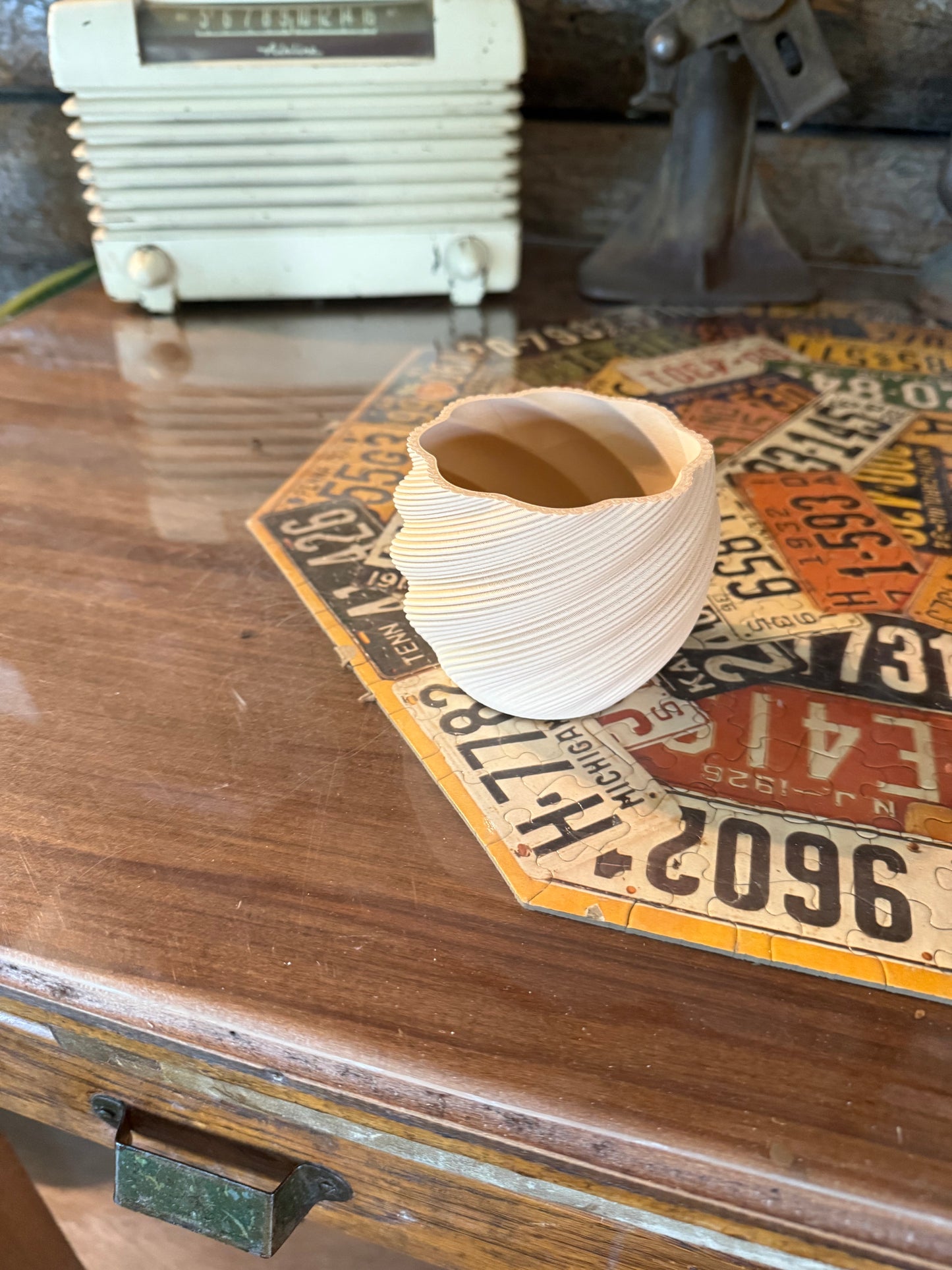 3D Printed Ripple Planter – Wavy Modern Mini Pot for Succulents