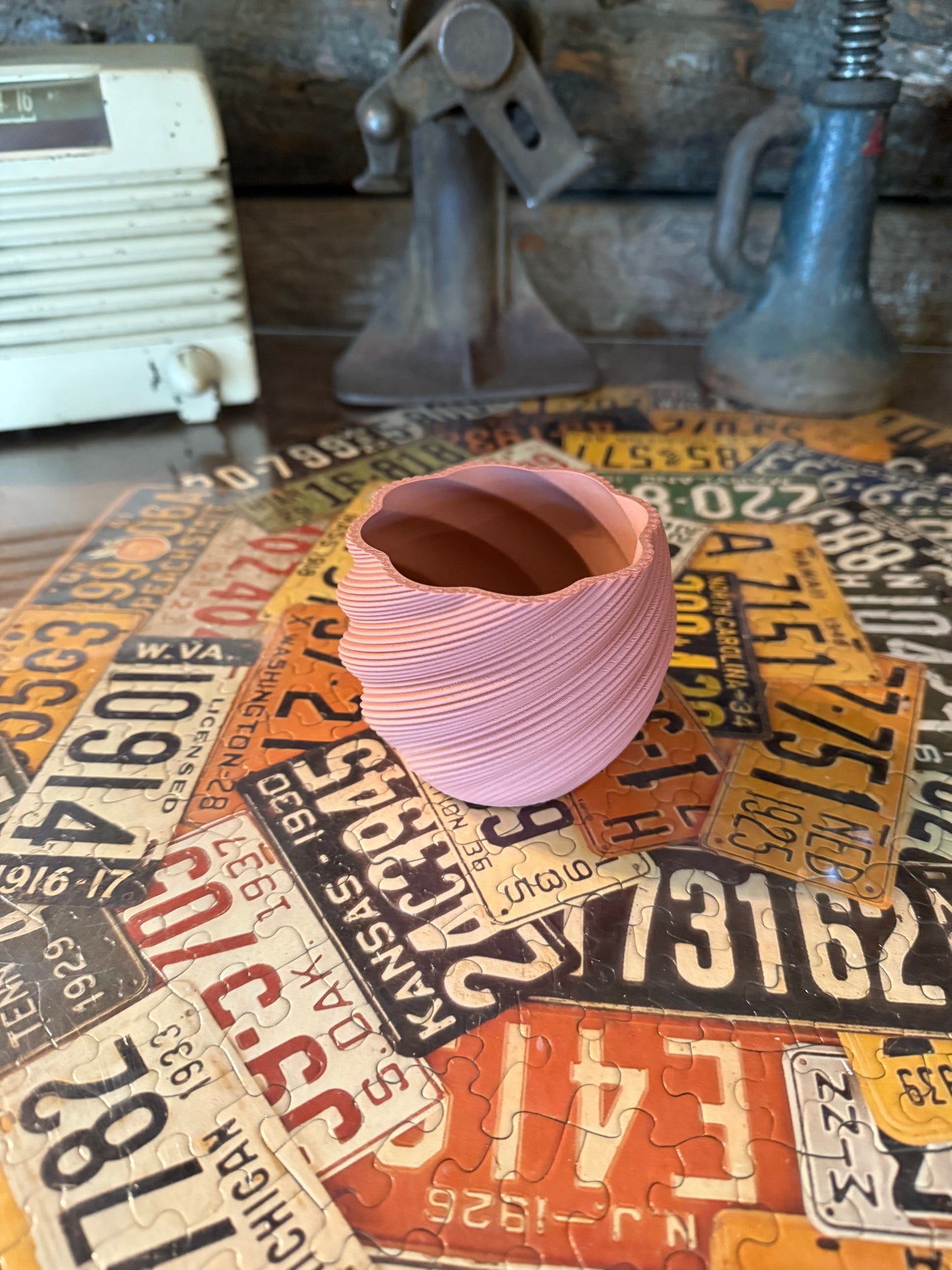 3D Printed Ripple Planter – Wavy Modern Mini Pot for Succulents