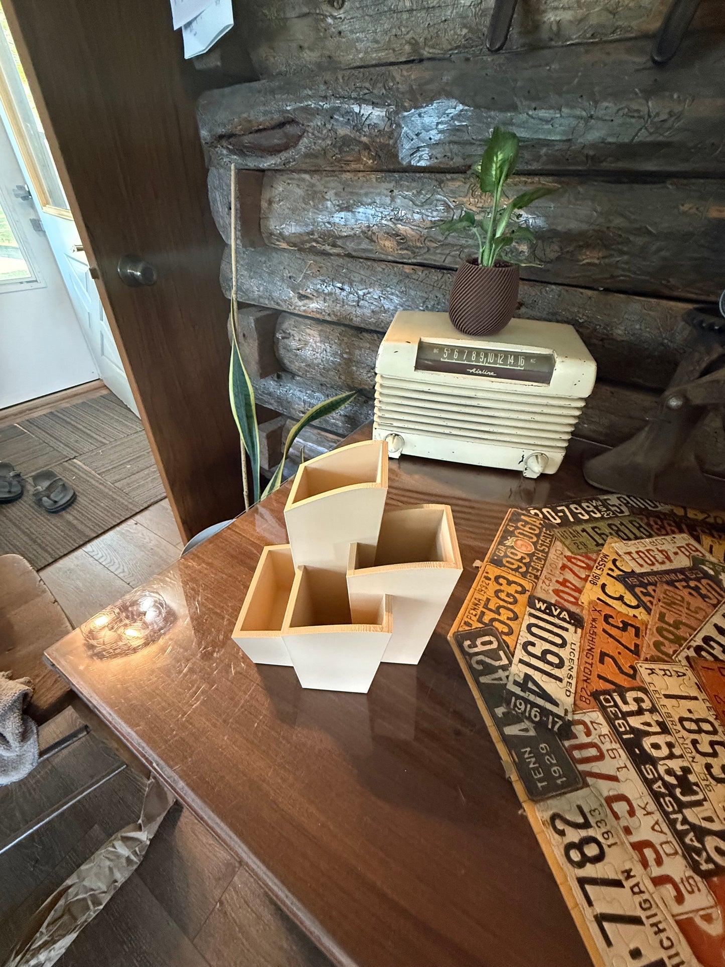 Modern Geometric Desk Organizer – 3D Printed Pen Holder