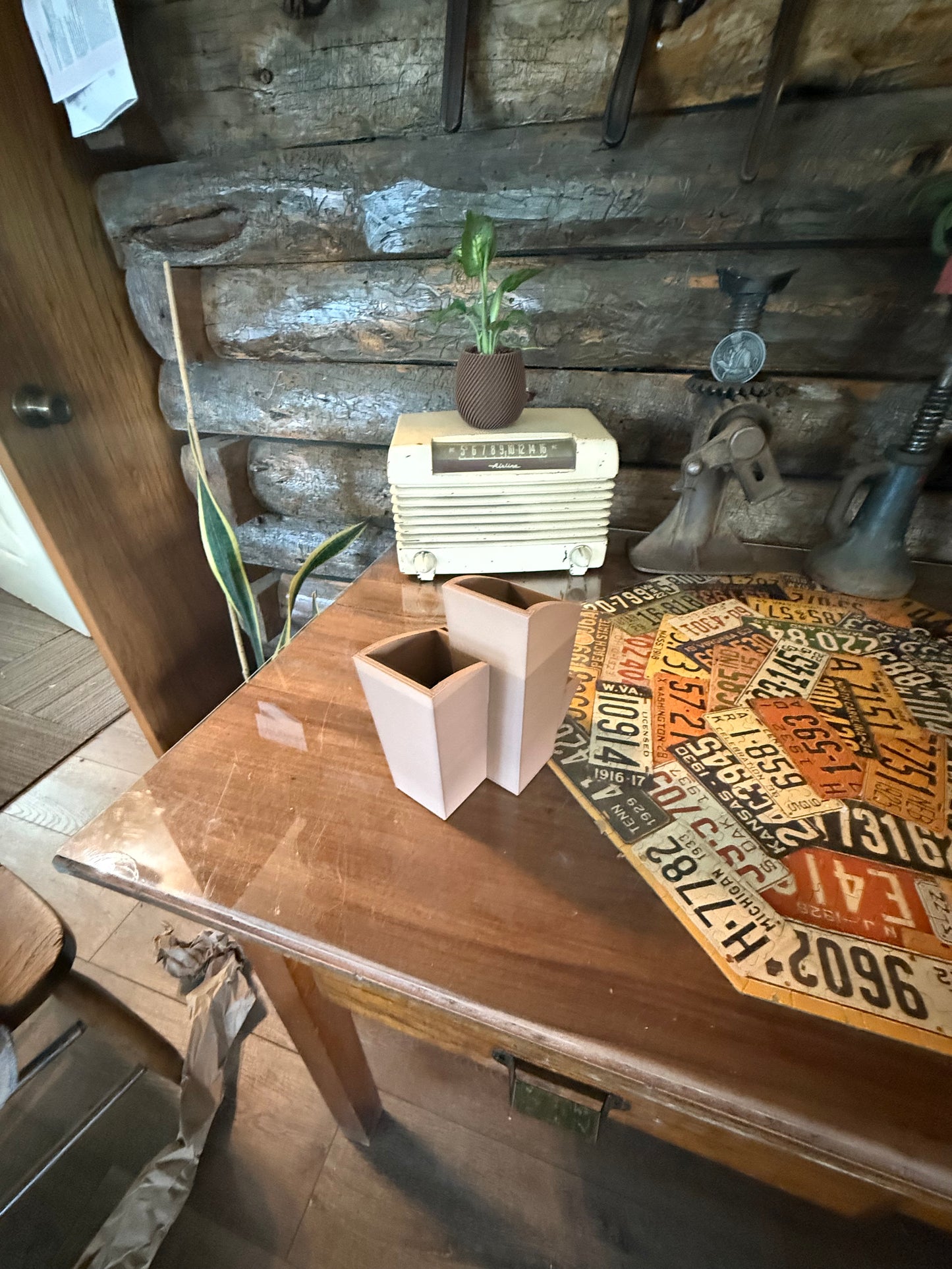 Modern Geometric Desk Organizer – 3D Printed Pen Holder