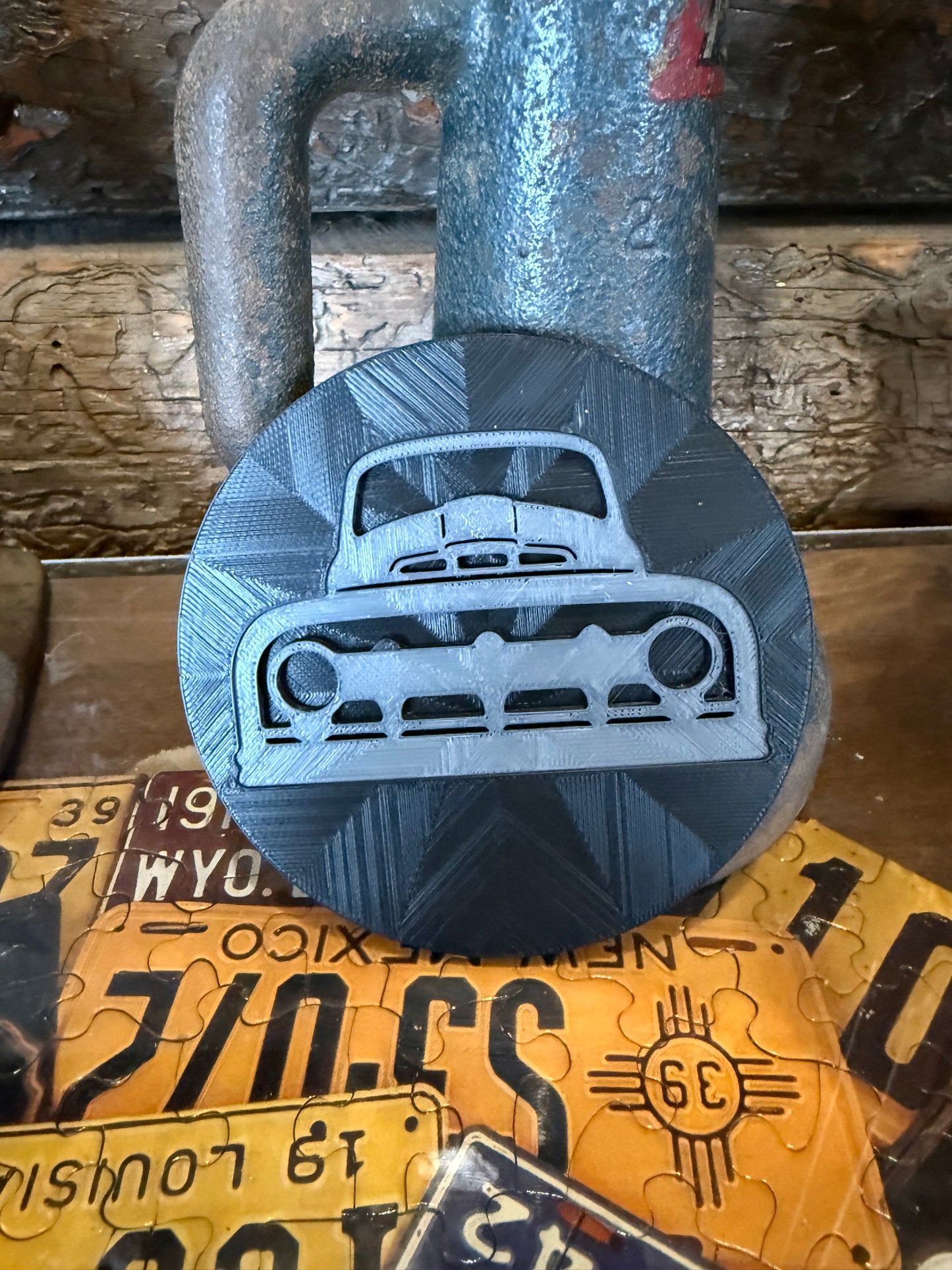 1952 Ford Truck Coaster Set of 4 – Vintage Pickup Grill Design, 3D Printed Automotive Drink Coasters
