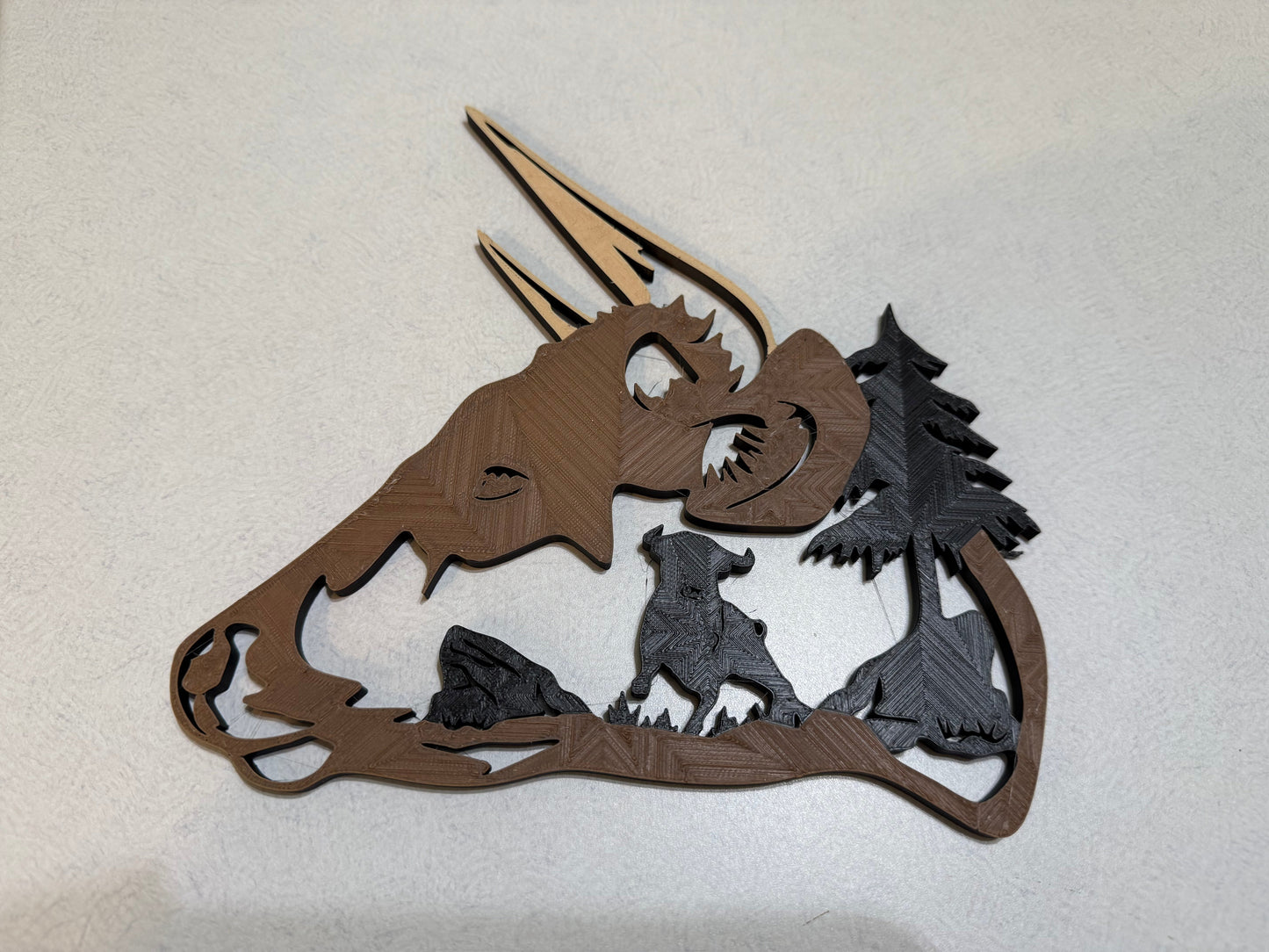 3D Printed Bull Wall Art β Rustic Farmhouse & Western Decor | Bull Silhouette | Ranch House, Cowboy, Longhorn, Cattle Gift