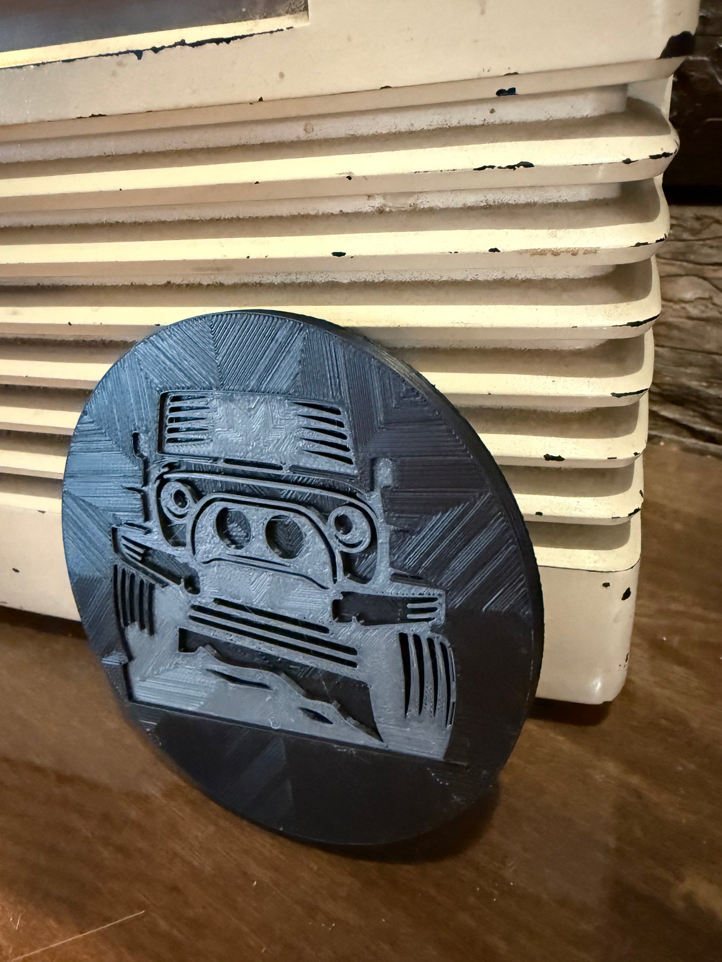 Set of 4 Jeep Coasters – 3D Printed Off-Road Drink Coasters – Jeep Wrangler Gift for Jeep Lovers, Rustic Home Décor
