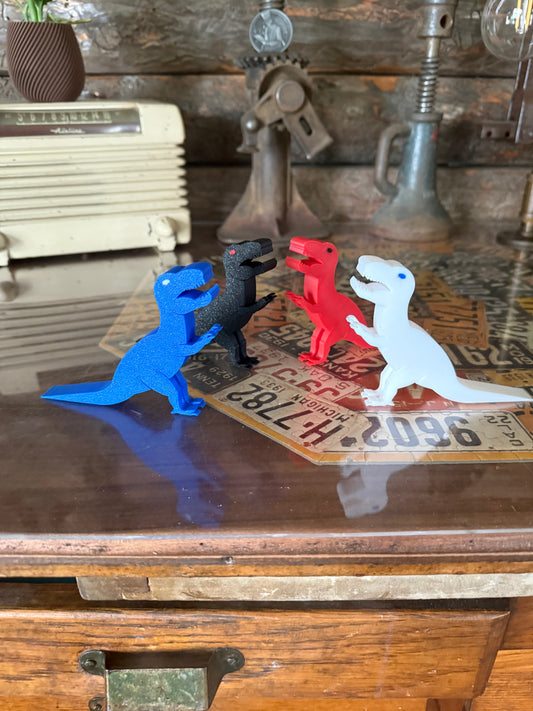 3D Printed T-Rex Dinosaur Figurine – Colorful Desk Toy or Decor