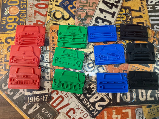 🚗 Classic Truck Grille Keychains – 3D Printed Retro Front Ends | Perfect Gift for Car Lovers!