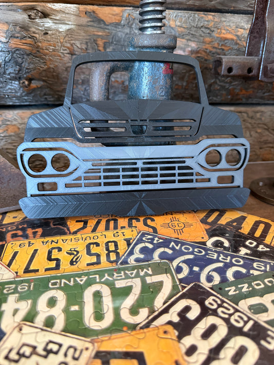 3D Printed Vintage Truck Grille Wall Art – Classic Pickup Silhouette Decor | Garage, Man Cave, Hot Rod Gift, Retro Car Lover Sign